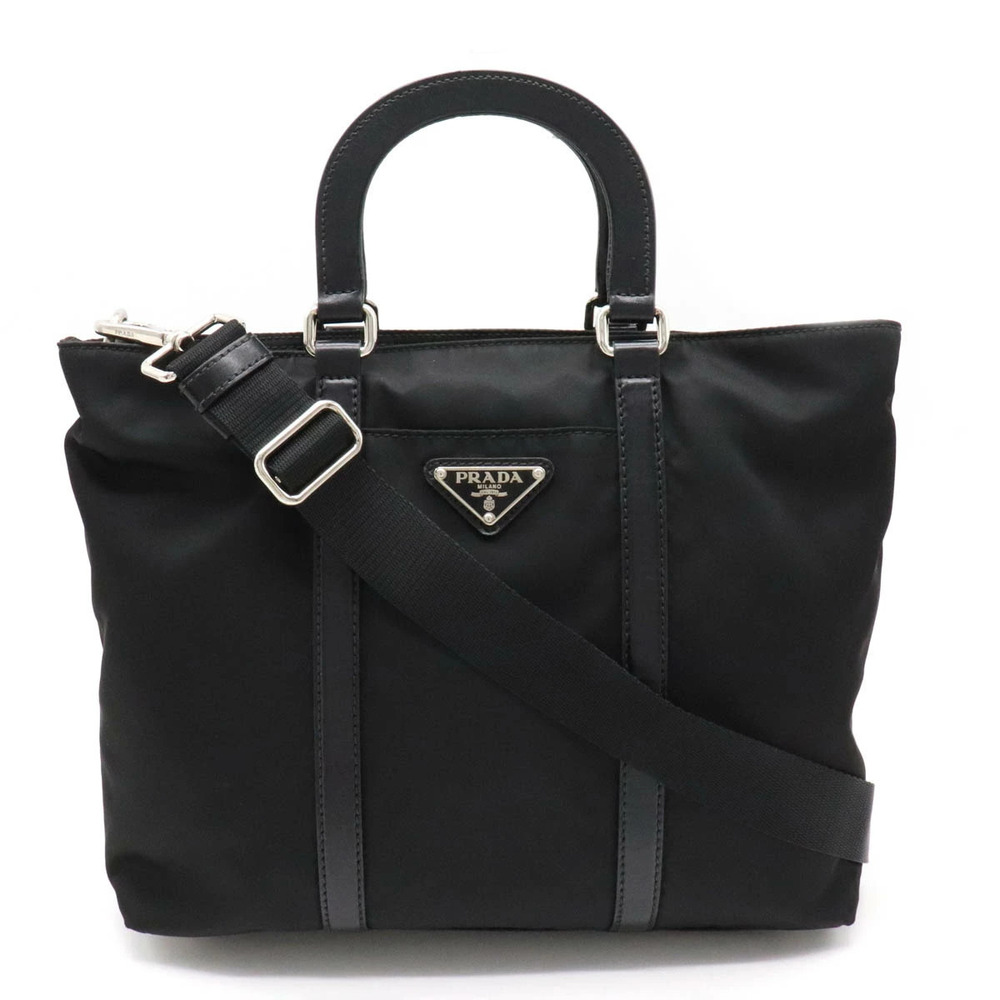 Prada 2way Shoulder Bag Leather NERO Black